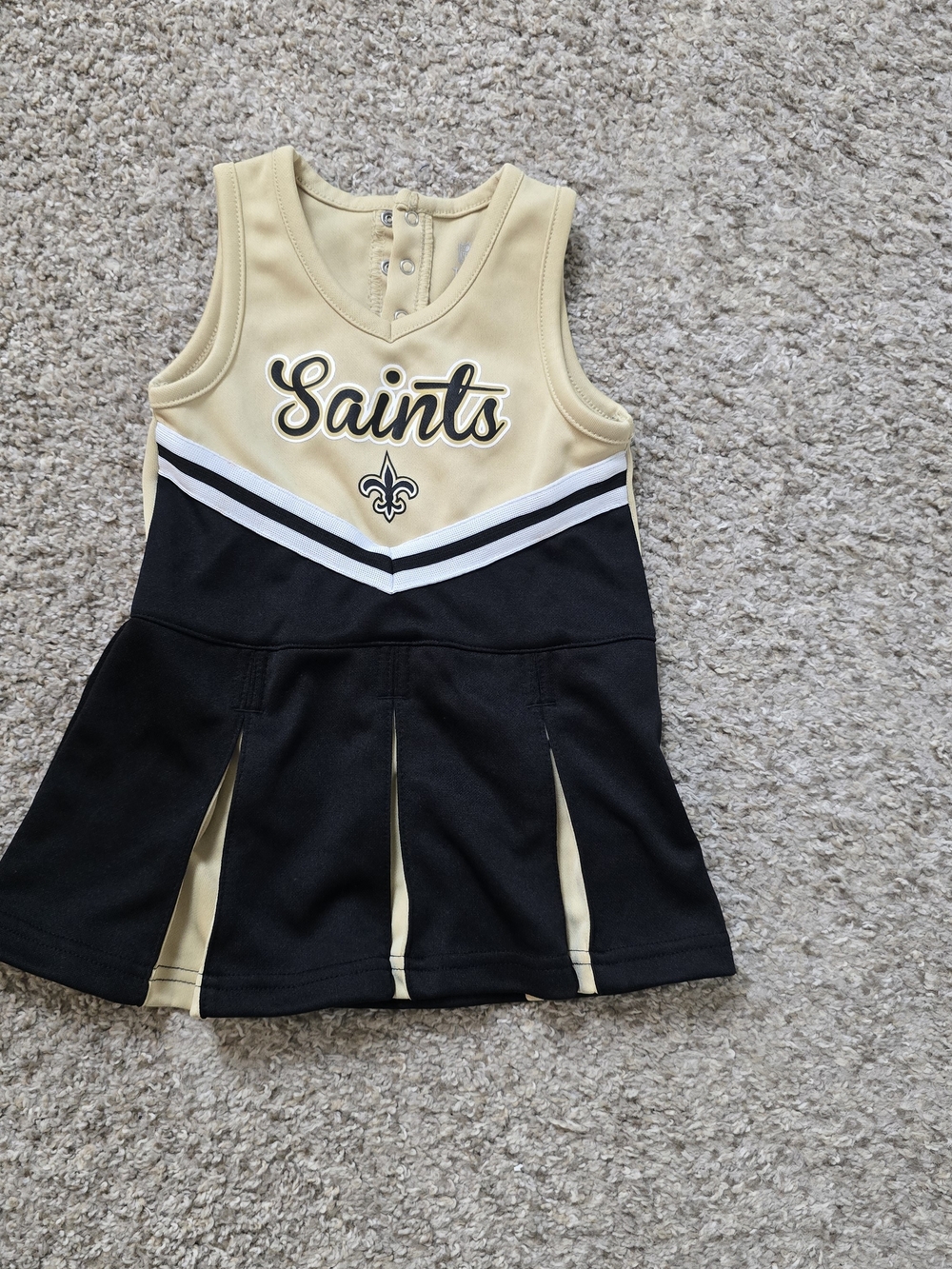 NFL Team Apparel New Orleans Saints NFL Toddler Dress 2T Black Gold White